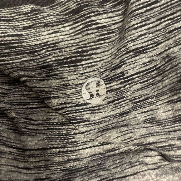 Lululemon Universal Stripe Pullover Shirt 1/2 Zip Running Black Soot Mens Small - Picture 6 of 7